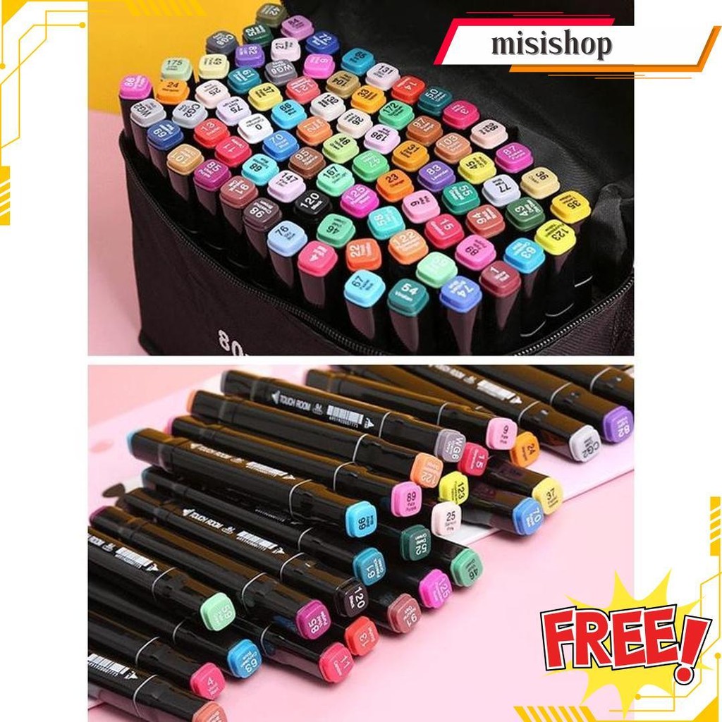 

Wd Touchfive 120Pcs Warna Sketsa Spidol Umum General Marker Set Animation Markers / Sketch Twin Market Set Spidol Termurah Banget