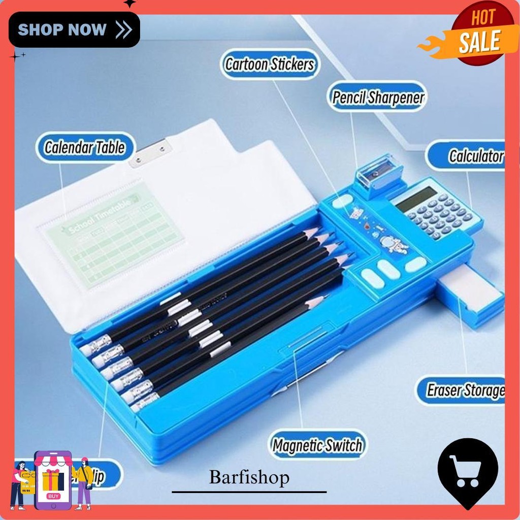 

[Penjual Lokal] Kotak Pensil Multifungsi Kotak Alat Tulis Pop Out Tempat Pena Berkapasitas Besar Dua Sisi Astronot Dengan Kalkulator Rautan Pensil Original Produk