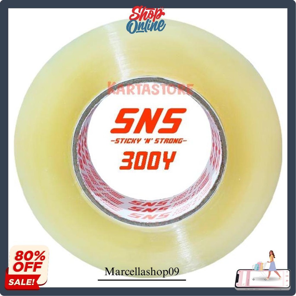 

Lakban Bening-Cokelat Jumbo 300 Yard Sticky N Strong Sns Promo Siap Kirim