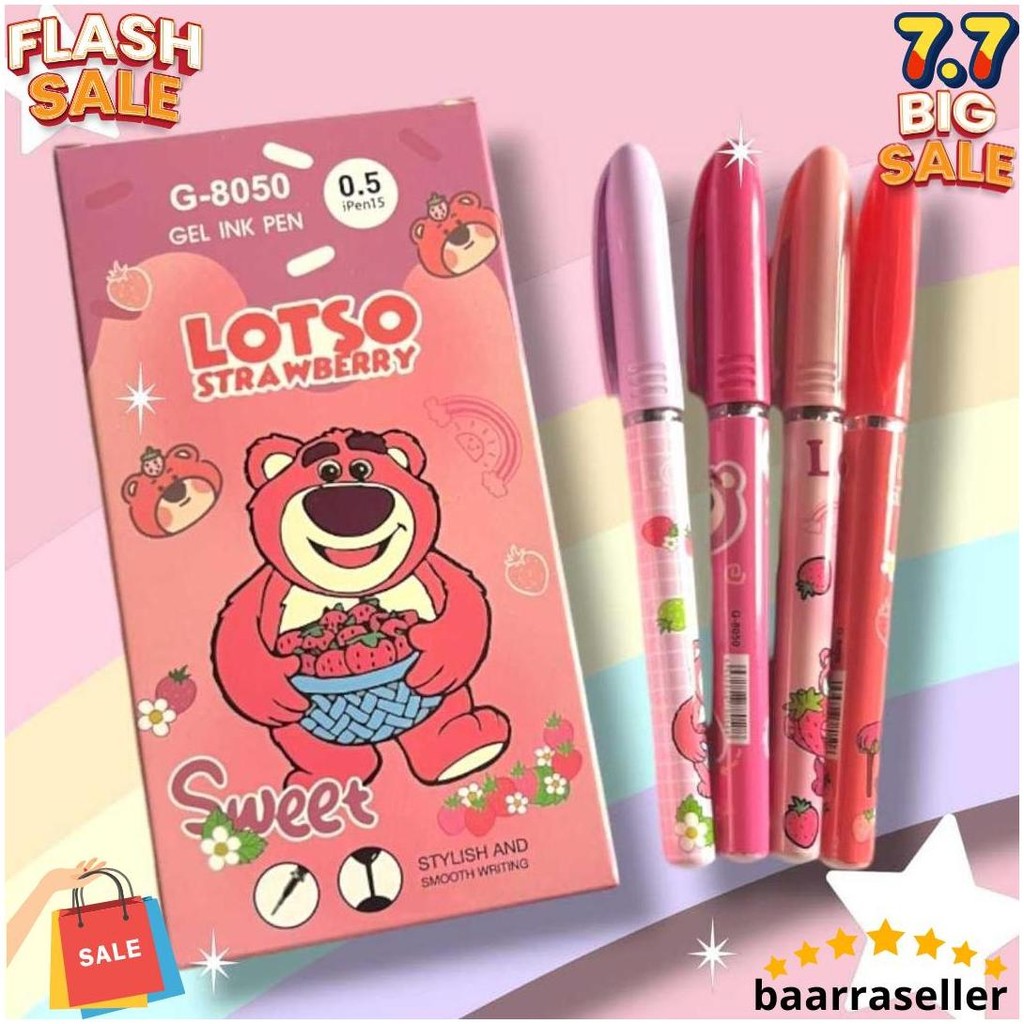 

Pulpen Gel Youmei G-8050 Lotso (12Pc) Desain Strawberry Menarik Terlaris