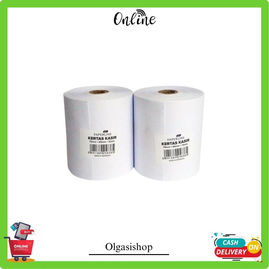 

Kertas Struk Kasir / Kas Register 75X65 Paperline 1 Pack ( 10 Roll) Atk Gratis Ongkir