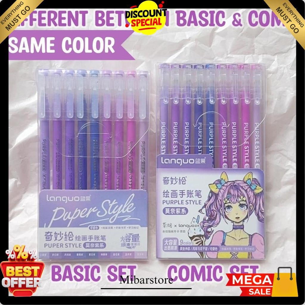 

Surabaya Winzige Set 9Pcs Gel Pen Set Drawing Pen Pulpen Warna Warni Acrylic Marker Drawing Pen Set 0.5Mm Pena Pulpen Aesthetic Morandi Journal Spidol Akrilik Marker Gel Pen Art Supplies Siap Kirim