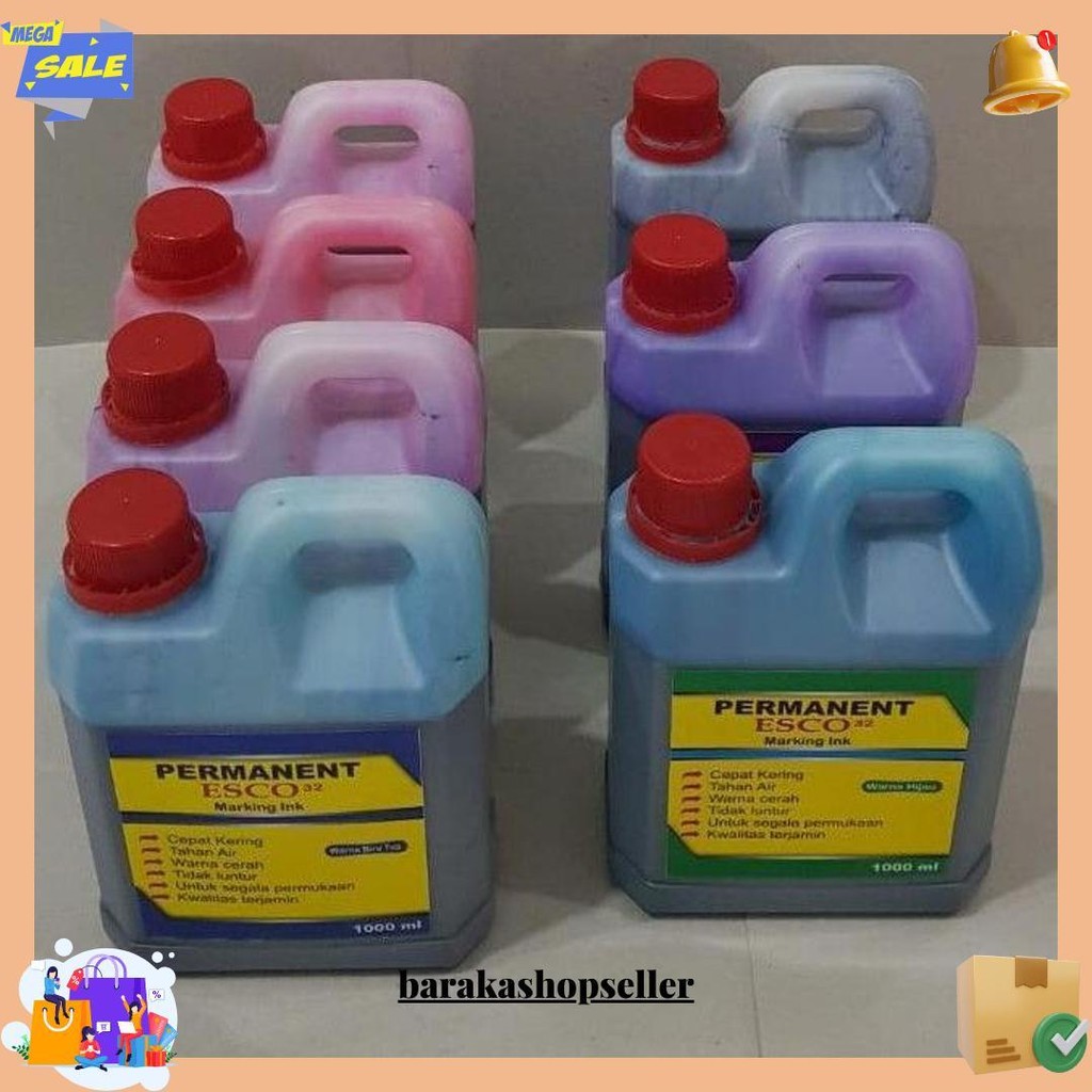 

Tinta Karung Esco / Tinta Spidol Permanen Merah 1 Ltr Terlaris