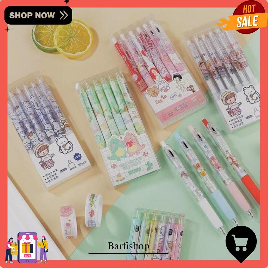 

[1Set Isi 6Pcs] Pulpen Gel Mekanik 0.5Mm / Ballpoint Mekanik Original Produk