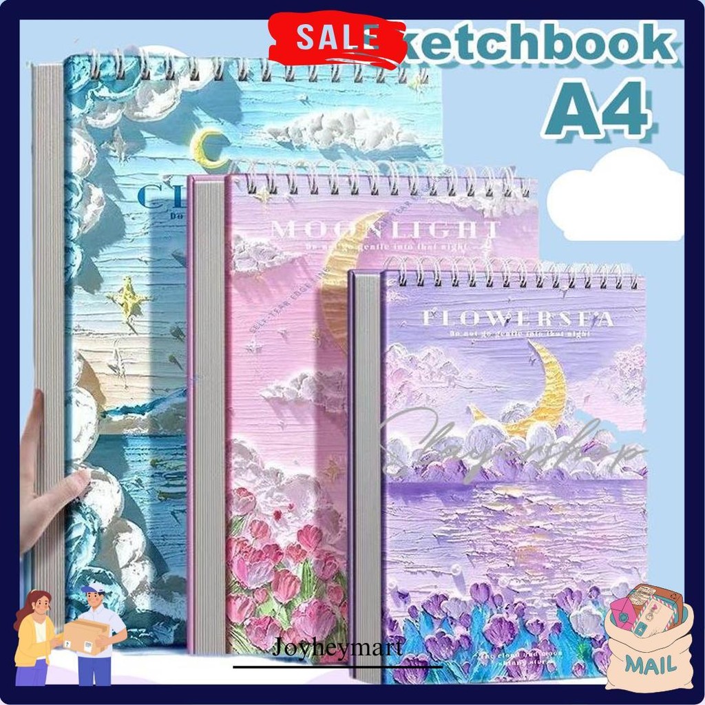 

UpgradeOne+One Sketchbook A4 Aesthetic Buku Gambar Vertikal Jilid Spiral 60 Lembar/120 Halaman Termurah Banget