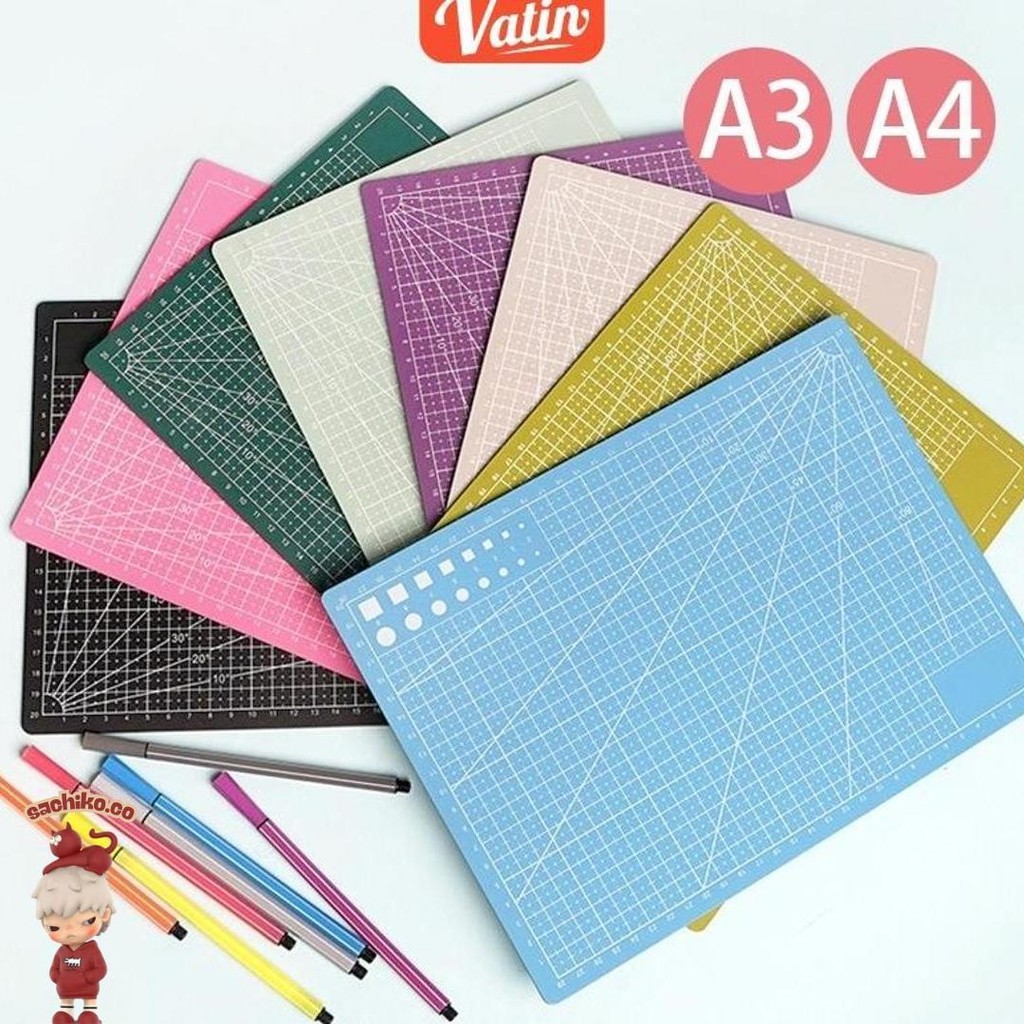 

Cutting Mat A3 A4 /Pvc Cutting Mat Cutting Mat Dua Alat Diy Cutting Board-Vatin_Shop Murah