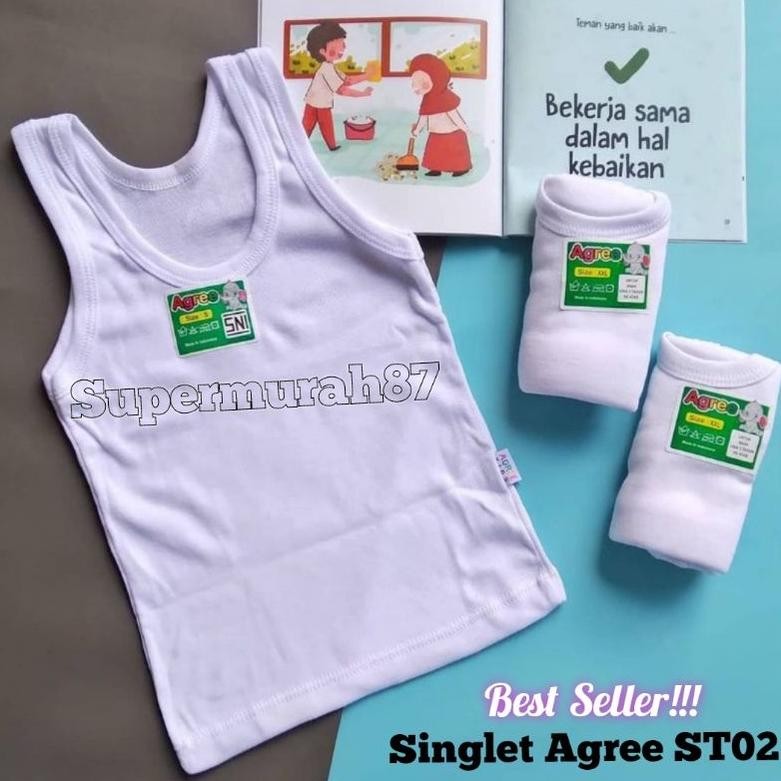 [ 6Pcs ] Singlet Agree St02 | Singlet Agree Polos | Singlet Agree Kids