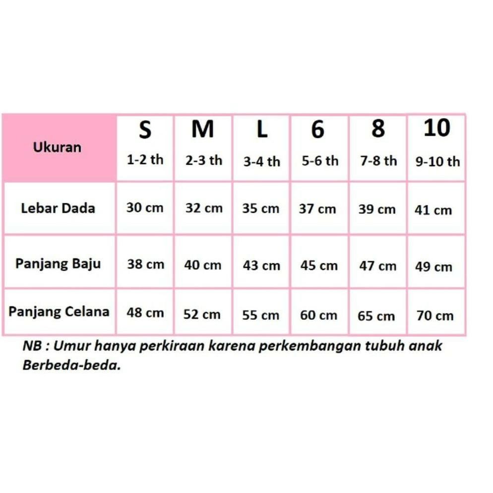 Baju Tidur Anak Umur 1-10 Tahun Baju Tidur Anak Lakilaki Dan Perempuan