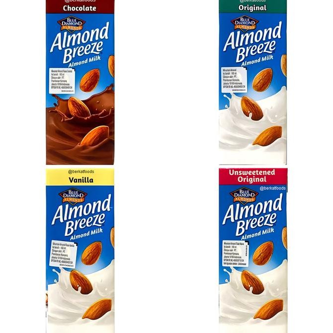

_^_^_^] Almond Breeze Milk Blue Diamond / Badam Doodh 180 ML / Susu Chocolate Vanilla Original Unsweetened Latte 180ml