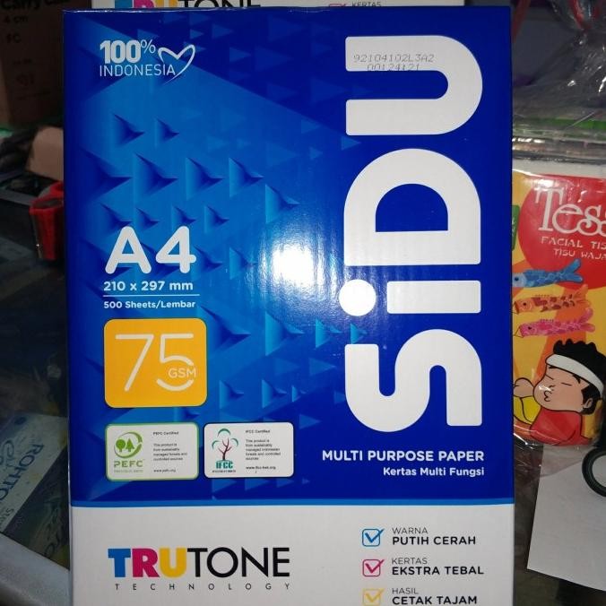 

TERMURAH - A4 75 GRAM SINAR DUNIA ( SIDU )