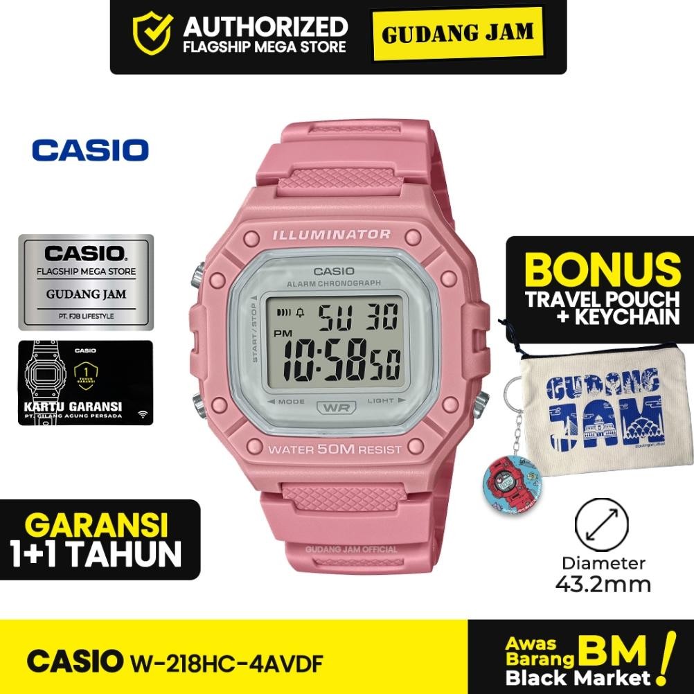 Ow42 Jam Tangan Casio W-218HC-4AVDF W-218HC W-218 W218HC W 218HC Original