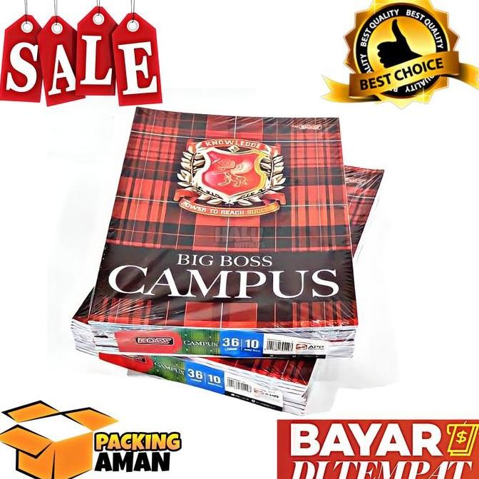 

Sale!! 10 Pcs Buku Tulis Big Boss 36 Lembar Ukuran Boxy / Buku Catatan / Buku Sekolah