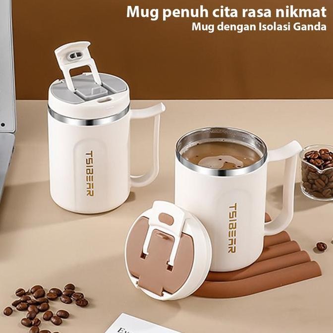 Sale Columbia 304 Stainless Steel Handle Grip Mug / Office Cup / Travel Mug / Coffee Cup / 500Ml The