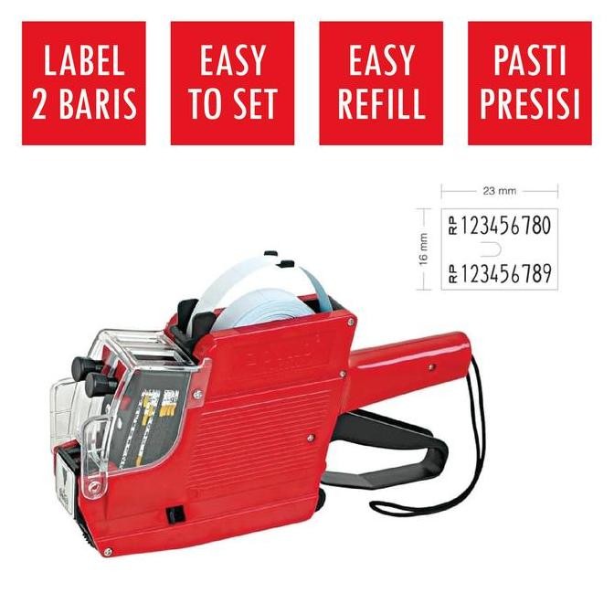 

NEW (1 Unit) Alat Cetak Label Harga JOYKO Price Labeller MX-6600N 2 Baris 10 Digits Angka - Angka