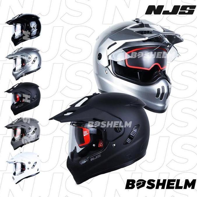 Helm NJS S CROSS Solid Helm Full Face SNI `