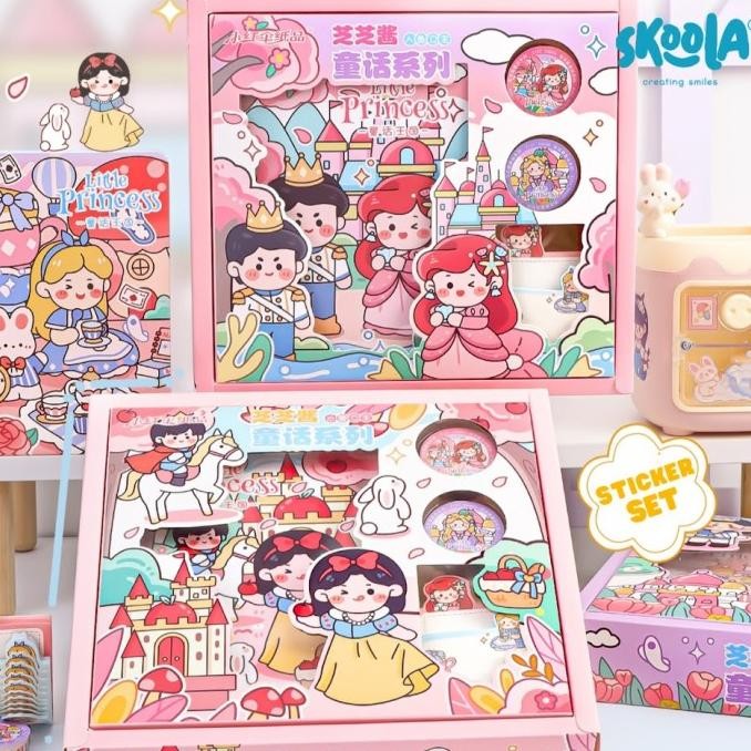 

Diskon!! Skoola Stationery Sticker Set Notebook Washi Tape Anak Perempuan- Hime