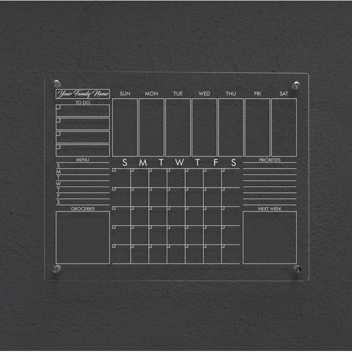 

New!! Daily Planner Akrilik Weekly Planner Wall Planner Acrylic Uv Print