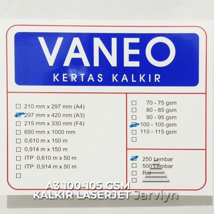 

TERMURAH - Kertas Kalkir A3 100 gsm