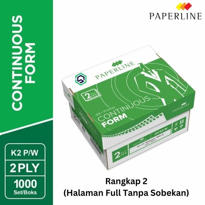 

NEW Continuous Form Kertas Komputer Paperline 9.5 x11 2 ply Rangkap CF K2