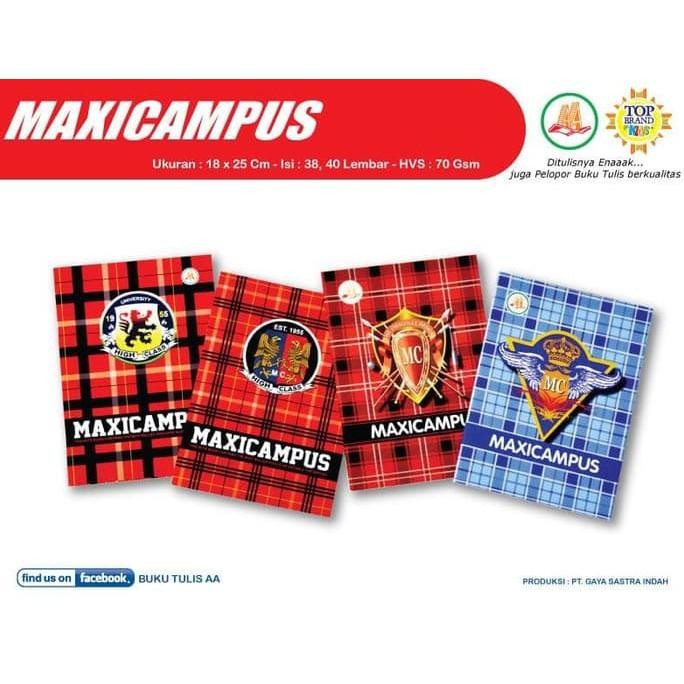 

Sale!! Buku Tulis Aa Maxi Campus 50 Lembar 10 Buku Boxy - 1Pak