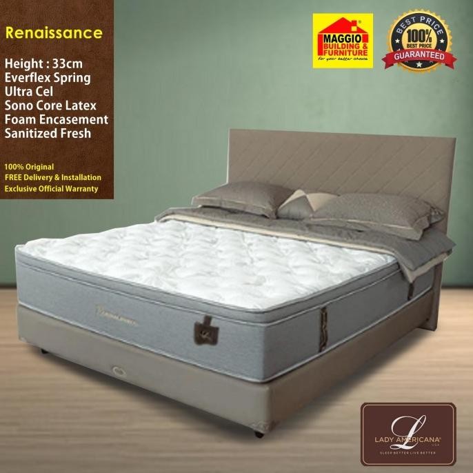 Promo Kasur Cuci Gudang - Kasur Springbed Lady Americana - Renaissance - Lady