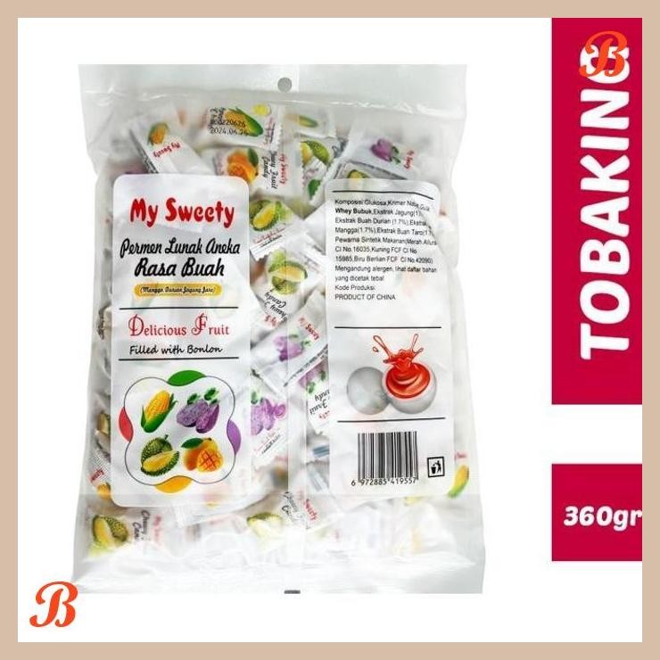 

| RMP | PERMEN LUNAK ANEKA BUAH 360GR IMLEK