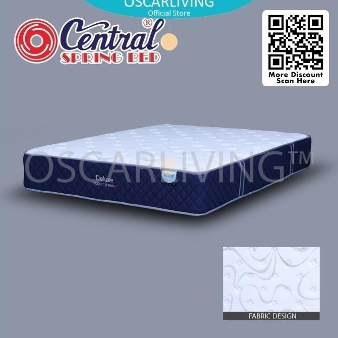 Promo Central - Kasur Springbed Deluxe Pocket Spring Putih 140X200