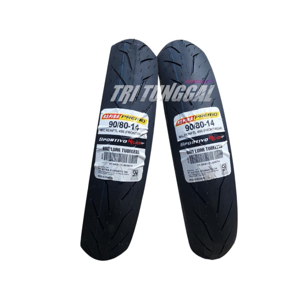 ii-99 [READY COD] BAN ASPIRA PREMIO SPORTIVO RS01 TUBELESS SOFT COMPOUND RING 17 RING 14 / BAN BALAP