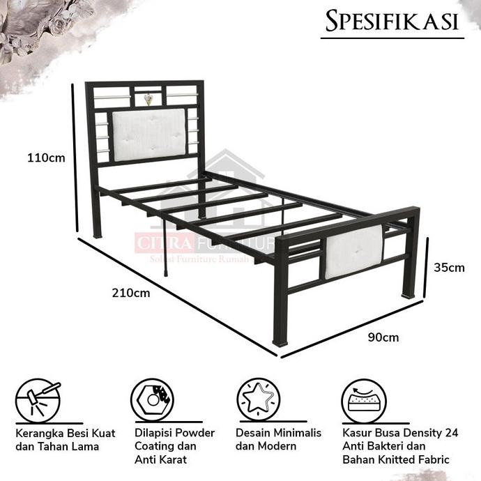 Sale Ranjang Besi Minimalis |Dipan Besi |Rangka Tempat Tidur 100X200