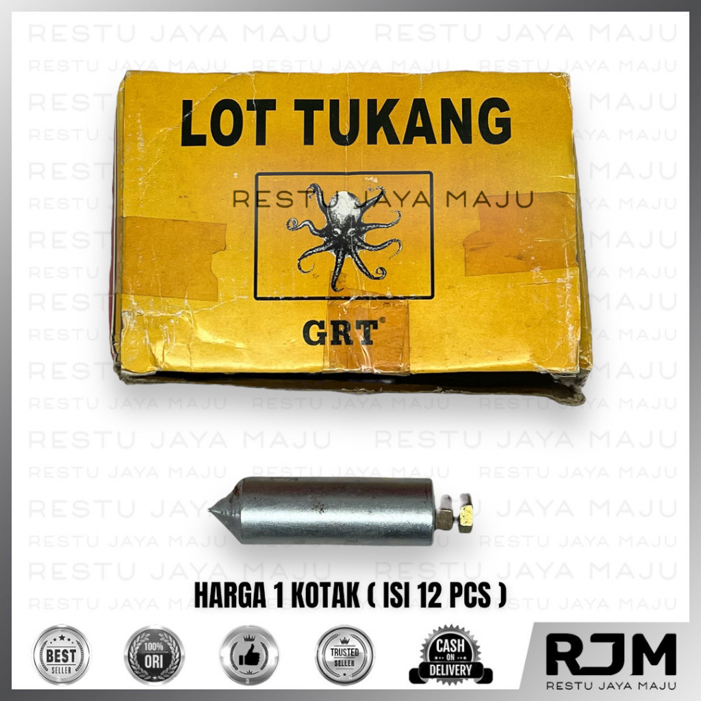 [12 pcs] GRT Lot Kerucut  100-500gr Lod Tukang Plumb Bob Alat Ukur Bandul Timbangan rj