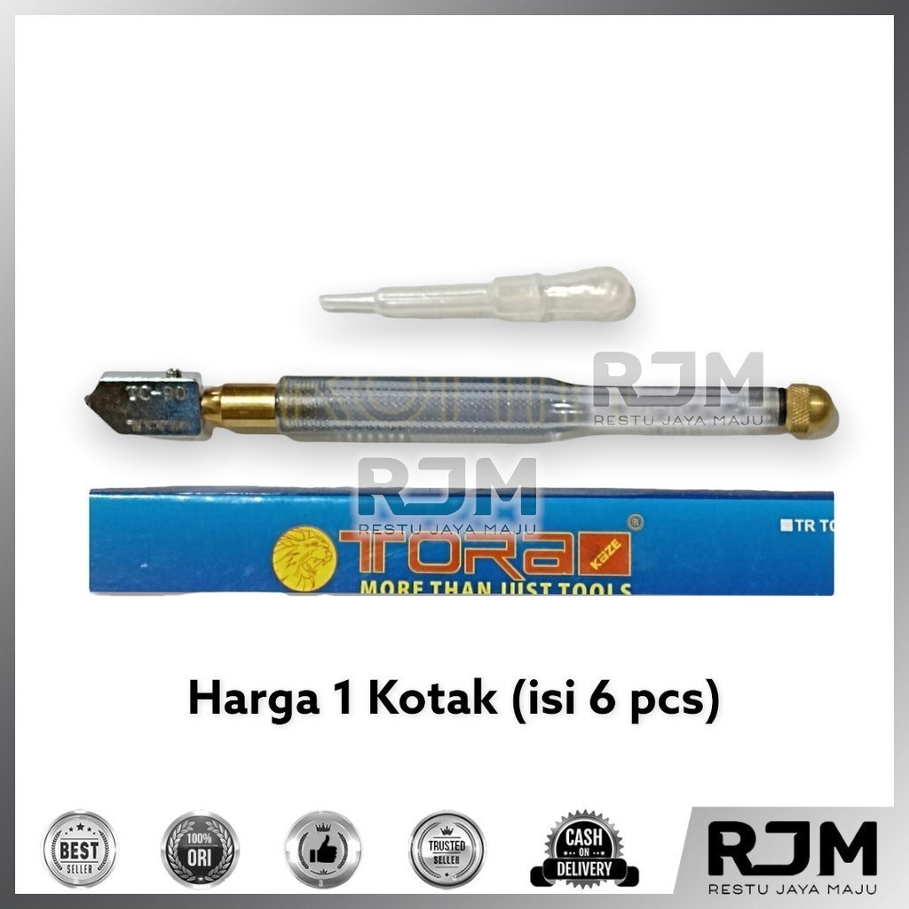 

[6 pcs] TORA Pisau Potong Kaca Alat Pemotong Keramik Glass Cutter