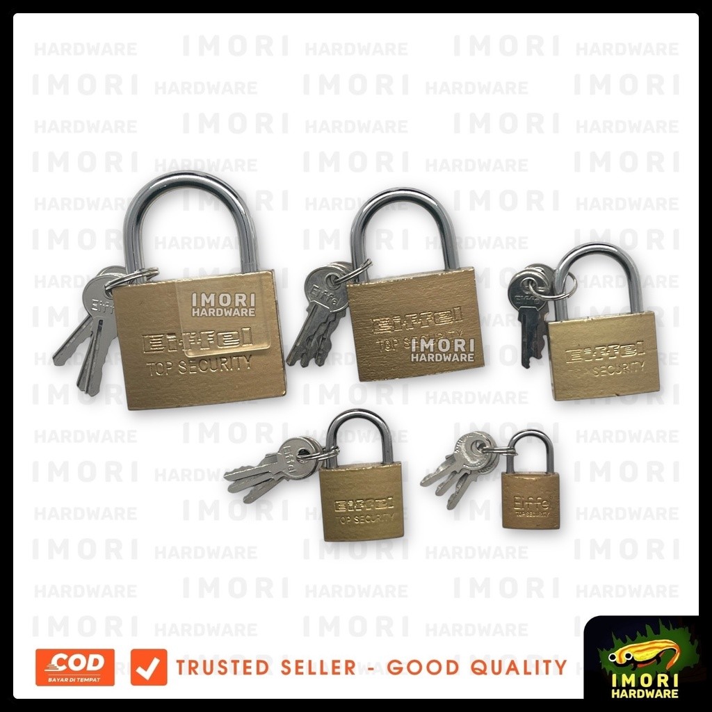 EIFFEL gembok hitam 20 30 40 50 60 mm gembok pagar pintu rumah im