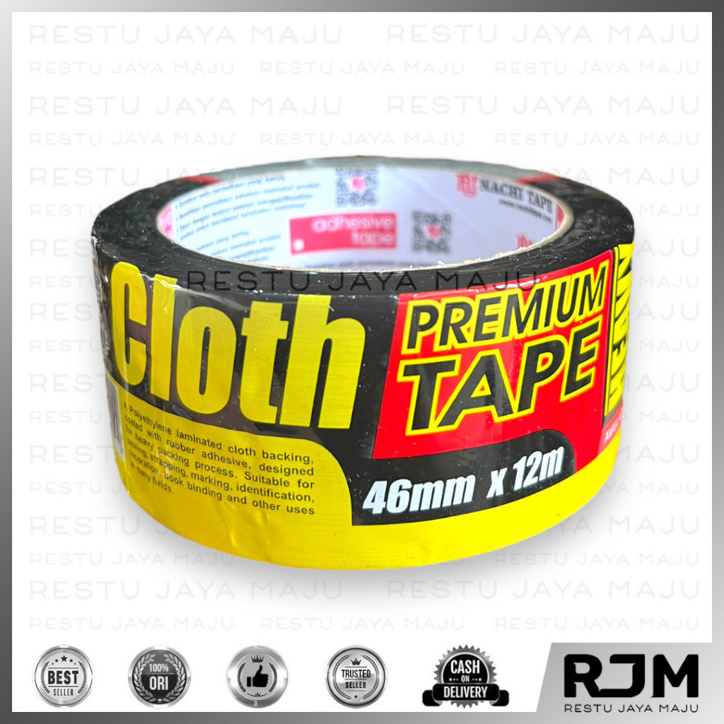 

NACHI Cloth Tape Lakban Isolasi Kain 46 mm 12 m rj