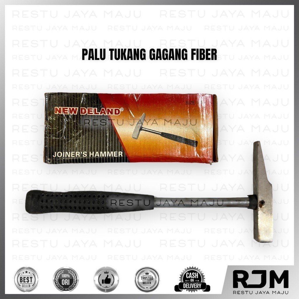 [12 pcs]  NEW DELAND Palu Tukang Gg Fiber 100 200 300 gr Palu Kaca Lancip