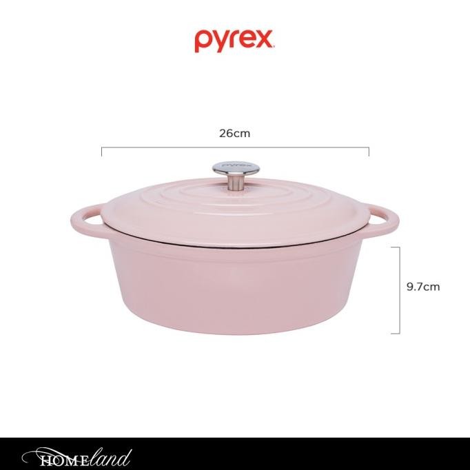 Sale Pyrex Oval Cast Iron Casserole / Panci Kaserol