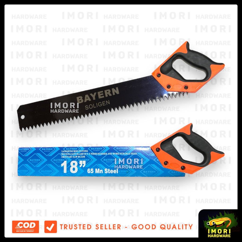 SOLIGEN Gergaji Hebel Bata Ringan Gagang PVC Karet 18" inch