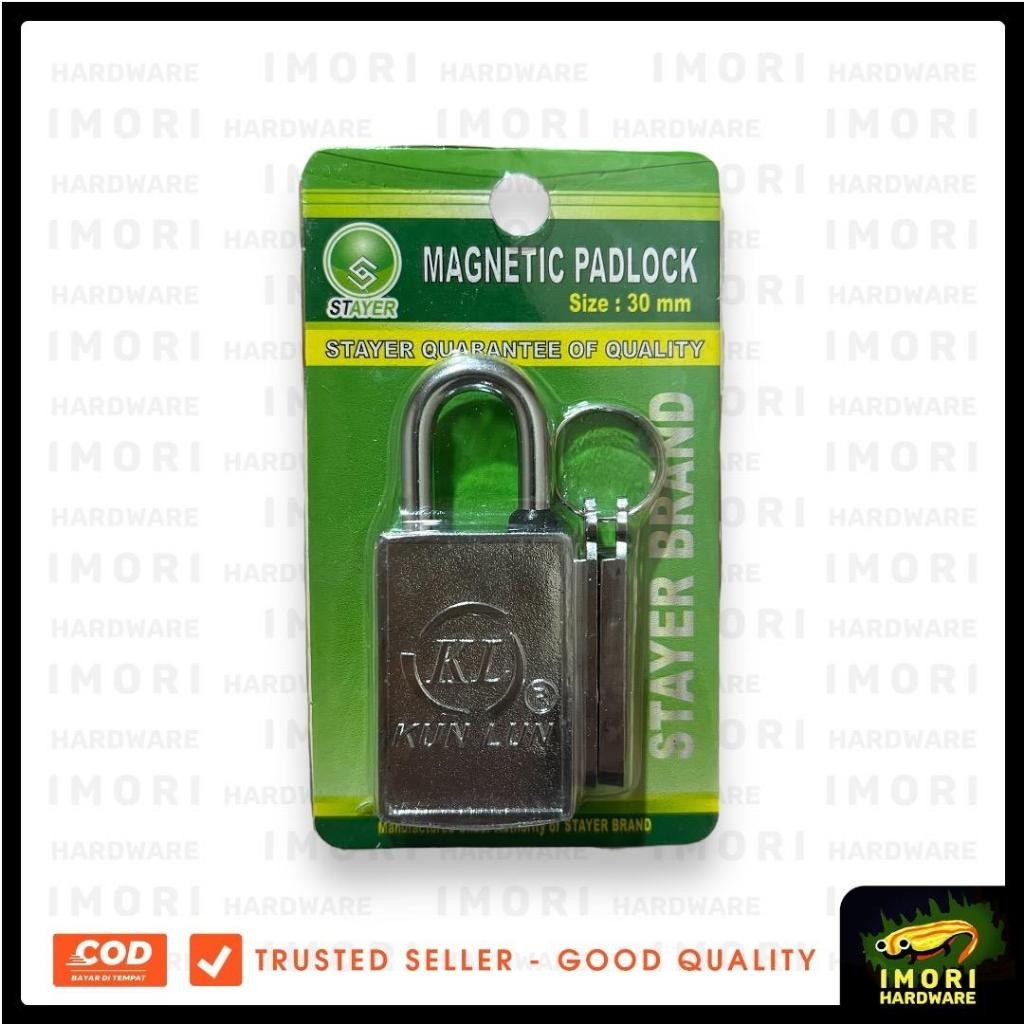 Gembok Magnet Kunci Gantung Tanpa Lubang Anti Maling Toko 30 mm