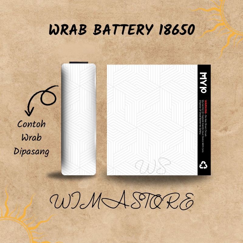 

*PromoTerjangkau* Stiker Wrap Baterai 18650 V2 Abstrak Untuk Melindungi 28 Garskin Wrap Stiker Premium / X Casing Case COD