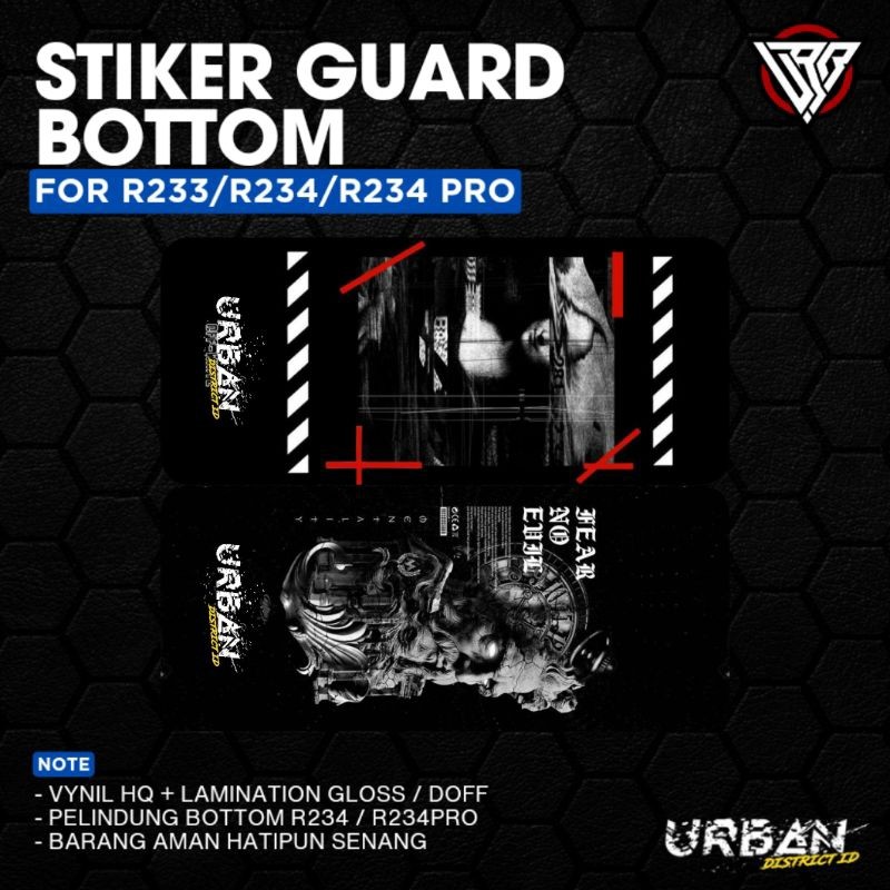 

*PromoTerjangkau* Stiker Pack Bottom Guard R Series 234 233 150 By Urban District G3 Garskin Wrap Stiker Premium / X Casing Case COD