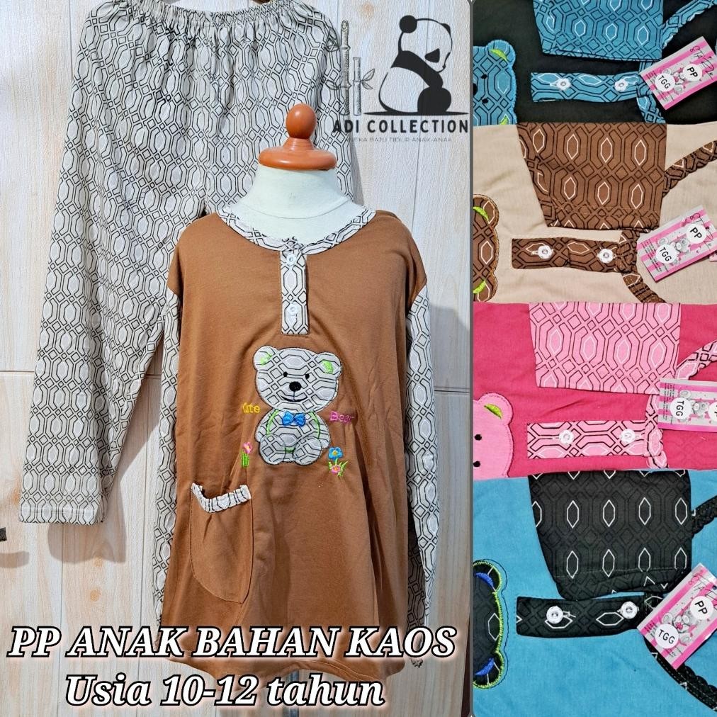 Baju Tidur Anak Umur 10 - 12 Tahun / Piyama Anak / Babydoll Setelan Lengan Panjang Celana Panjang / 