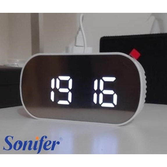 

Jam Meja Digital SONIFER Alarm LED Mirror Clock LFS
