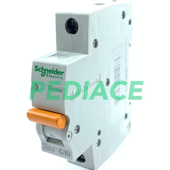 MCB 1 Phase Schneider Merlin Gerin 10A 2200 Watt Circuit Breaker SNI