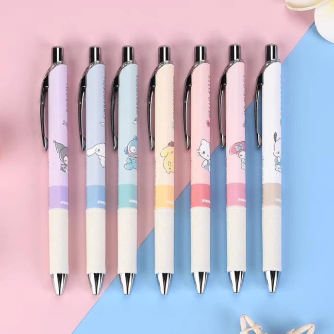 

Diskon!! Pentel Energel Sanrio Characters White Grip Series Pochacco Cinnamoroll Kuromi 0.5Mm Gel Ink Pen Limited Edition