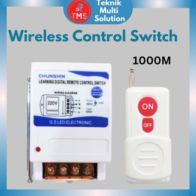 WIRELESS REMOTE CONTROL SWITCH ON OFF / SAKLAR WIRELESS 220V