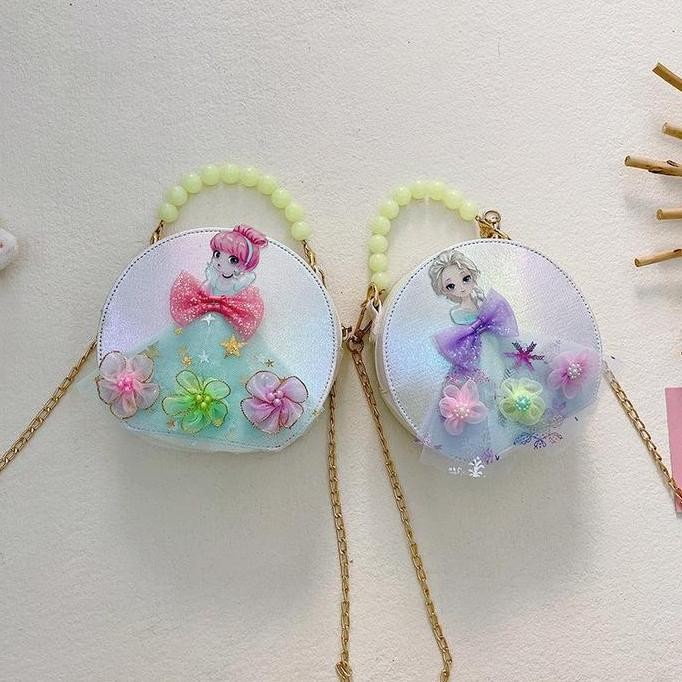 Laris Tas Princess Anak/ Tas Princess 3D/ Tas Princess Ariel/ Tas Princess Aurora/ Tas Princes Snow 