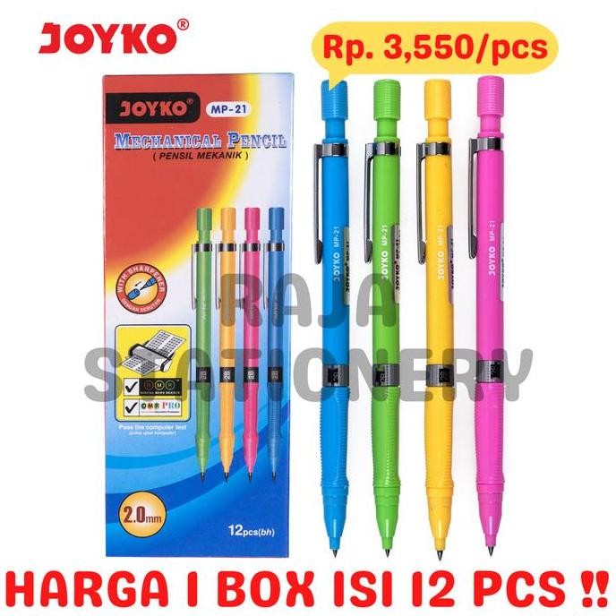 

Murah!! Joyko Mechanical Pencil 2.0Mm Pensil Mekanik 2.0 Joyko Mp-21 Lusin Box [12Pcs]