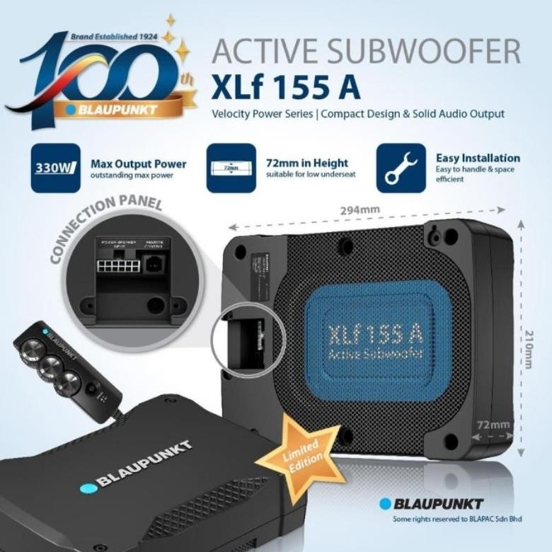 SUBWOOFER KOLONG AKTIF BLAUPUNKT XLF 155 A / SUB KOLONG MOBIL