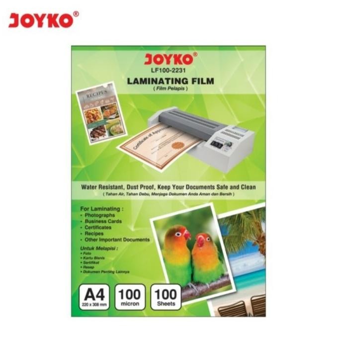 

Laminating Film A4 - Plastik Laminating A4 ( isi 100 lembar )
