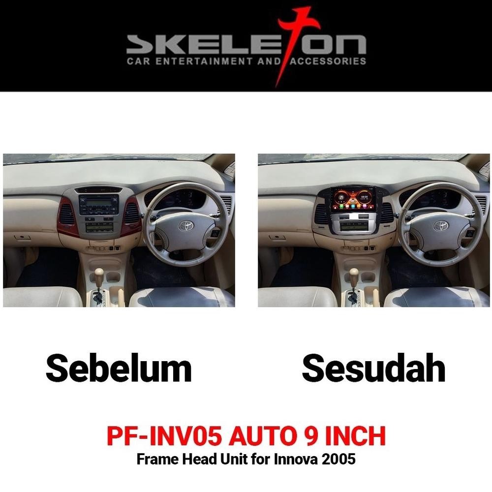 Frame Headunit 9 Inch Innova 2005 - 2010  Type V Ac Digital Atau Type G Ac Manual