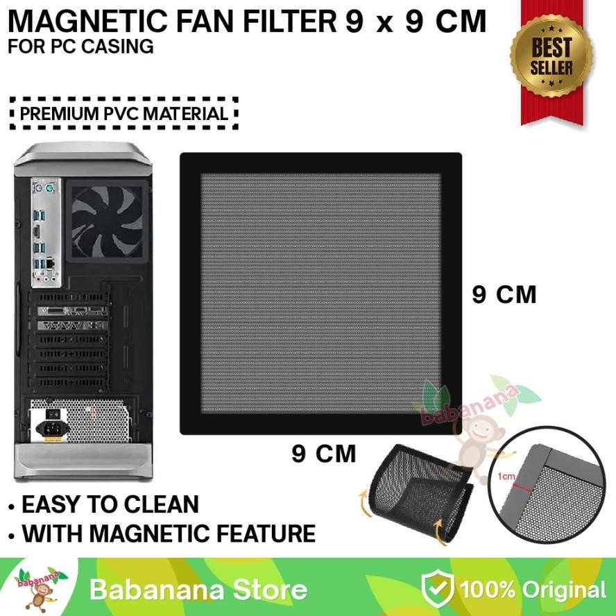 Magnetic Pc Fan Dust Filter Debu Kipas 9X9Cm Magnet Casing Desktop